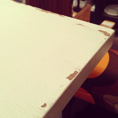 ☆ Antique Shabby White Paint Counter Cabinet / アンティーク シャビー ホワイトペイント カウンターキャビネット