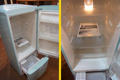 National ◇ パーソナルノンフロン冷蔵庫 2003年製 「WiLL FRIDGE mini」 162L (ターコイズブルー) NR-B162R