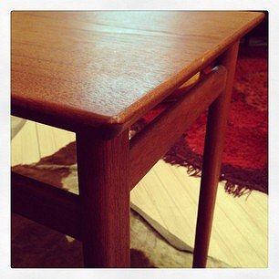☆ 70’S Vintage Denmark Teak Wood Side Table / 70年代ビンテージ デンマーク チーク材サイドテーブル