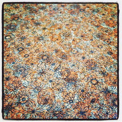 ☆ 70'S Retro Flower Print Butterfly Round Dining Table / 70年代レトロ フラワープリント バタフライ ラウンドダイニングテーブル