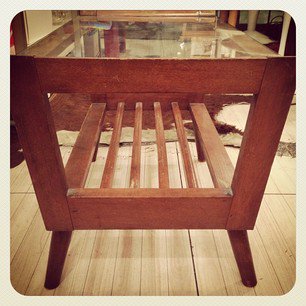 ☆ Japan Vintage Glass × Wood Coffee Table / ジャパンビンテージ ガラス×木 コーヒーテーブル