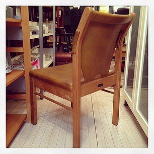 ☆ Japan Vintage "maruni" Oak Wood × Leather Dining Chair / ジャパンビンテージ マルニ オーク材×レザーダイニングチェア