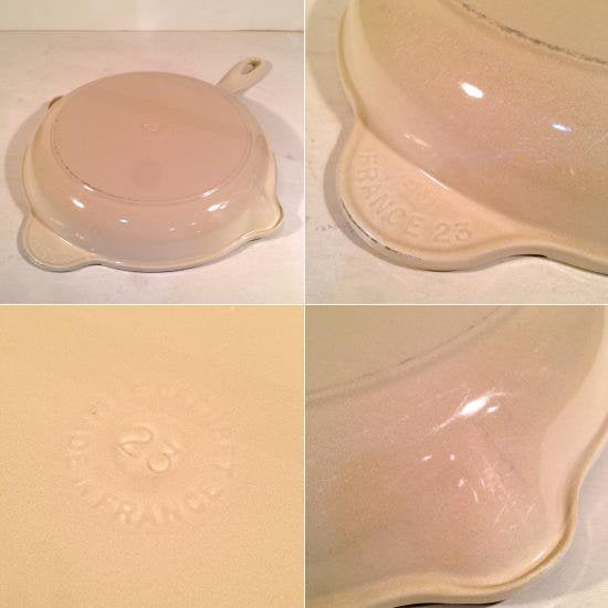 France LE CREUSET ★ ルクルーゼ アイアンハンドル スキレット フライパン Φ23cm " DUNE " ホワイト
