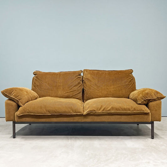 トラックファニチャー TRUCK FURNITURE DTソファ DT SOFA 2P ナラ材 スチール コーデュロイ フェザークッション W160cm 廃番サイズ ◎