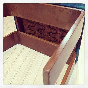 ☆ 60~70’S Japan Vintage PVC Plywood Stool / 60年代~70年代 ジャパンビンテージ PVC プライウッドスツール