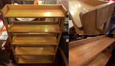 ☆ Japan Vintage Old Wood Book Shelf / ジャパンビンテージ 古材本棚 古材ブックシェルフ