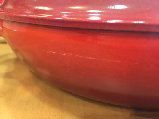 " LE CREUSET ◇ ル・クルーゼ 国内未入荷 「 ビュッフェ キャセロール 30cm ( 未使用・美品 )」 レッド