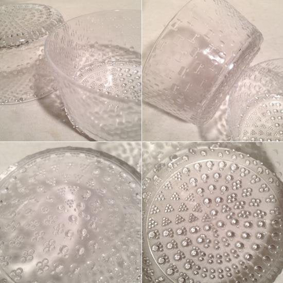 ★Finland Nuutajarvi "Tundra" Vintage Glass Bowl ヌータヤルヴィ ツンドラ ヴィンテージガラスボウル オイバ・トイッカデザイン