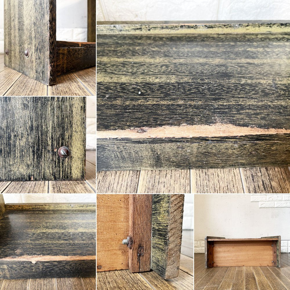 ジャパンビンテージ Japan Vintage 古い木味の本棚 3段 ブックシェルフ オープンシェルフ 飾り棚 H62.5cm 昭和レトロ 古家具 ◎
