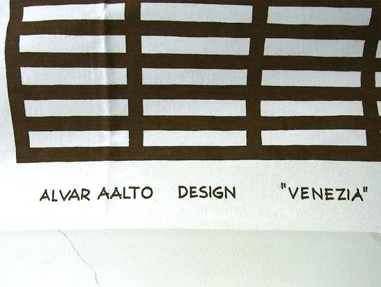 ● ARTEK アルテック VENEZIA 廃番ファブリック ブラウン デザイナー アルヴァアアルト