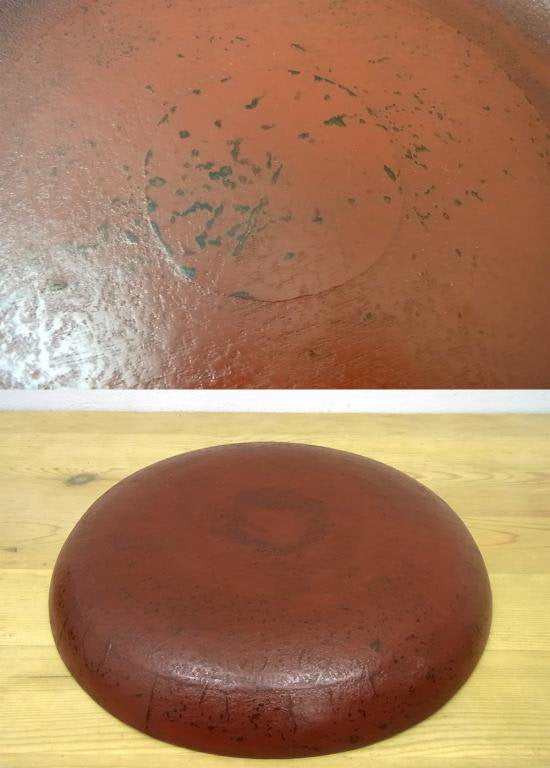 ● 赤木明登 希少 七寸皿/22cm (凸型) 赤 輪島塗
