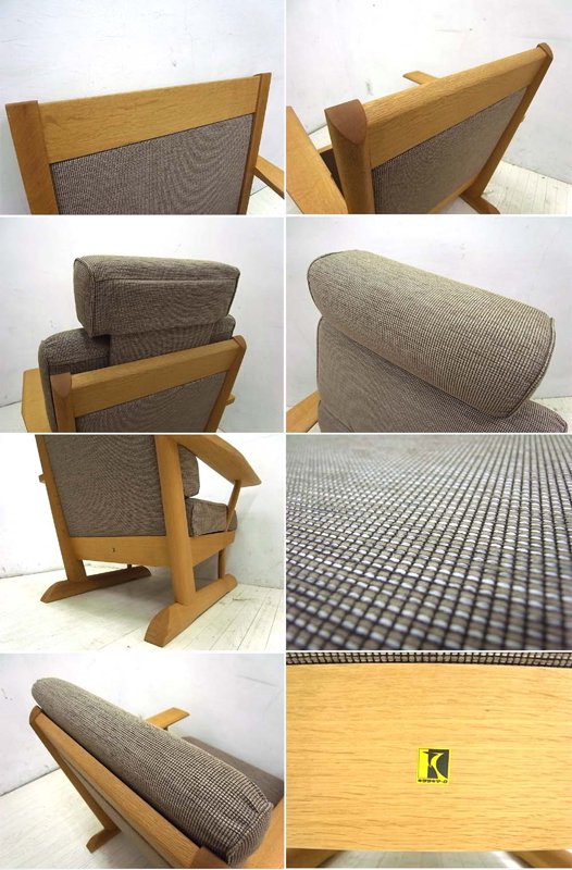 ● 飛騨産業 キツツキ 円空 1Pソファ ハイバックオプション付