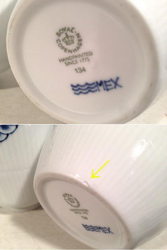 ★DENMARK "ROYAL COPENHAGEN" Princess Series Japanese Tea Pot & Cup 3P Set / ロイヤルコペンハーゲン 急須&湯のみ3点セット