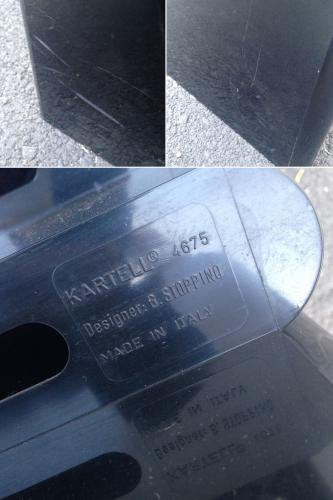 Italy " Kartell / カルテル " ★ ジオット・ストッピィノデザイン ★ マガジンラック 『 Portariviste / ポルタリビステ 』 廃番ブラックカラー