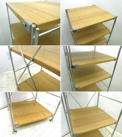 ★ MUJI 無印 タモ材 ステンレスユニットシェルフ スリム42cm 5段