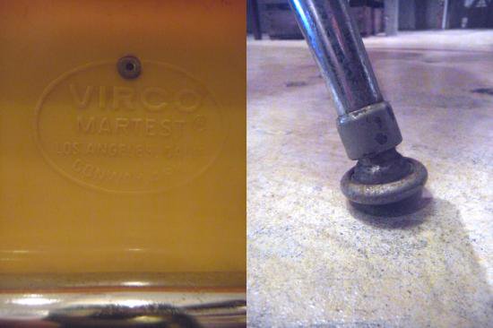 ■ VIRCO 9000シリーズ ファブリック シートパット付 イエロー U.S.A製