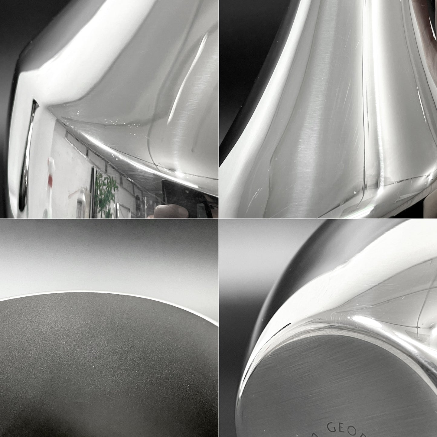 ジョージジェンセン GEORG JENSEN フローラ FLORA Mサイズ 花瓶 h23㎝ ステンレス トッド ブラッチャー ●