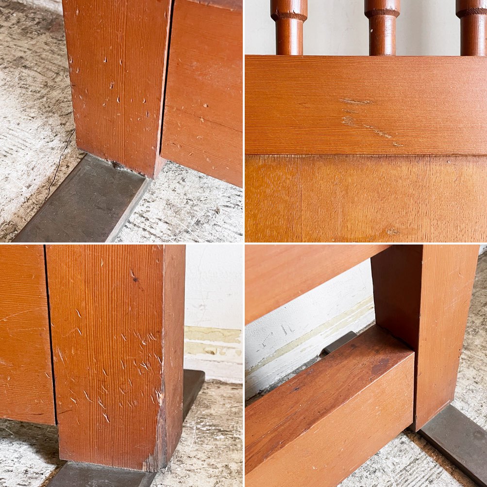 和家具 木製パーテーション 衝立 間仕切り 鋳鉄脚 無垢材 高さ132cm 和モダン オーダー品 ■