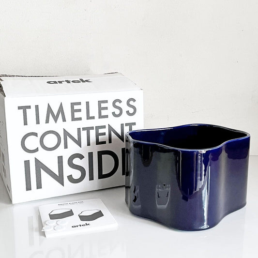 アルテック artek リーヒティエ Riihitie プラントポット S ブルー Bタイプ 屋内用 アイノ・アアルト H12cm 北欧 ■