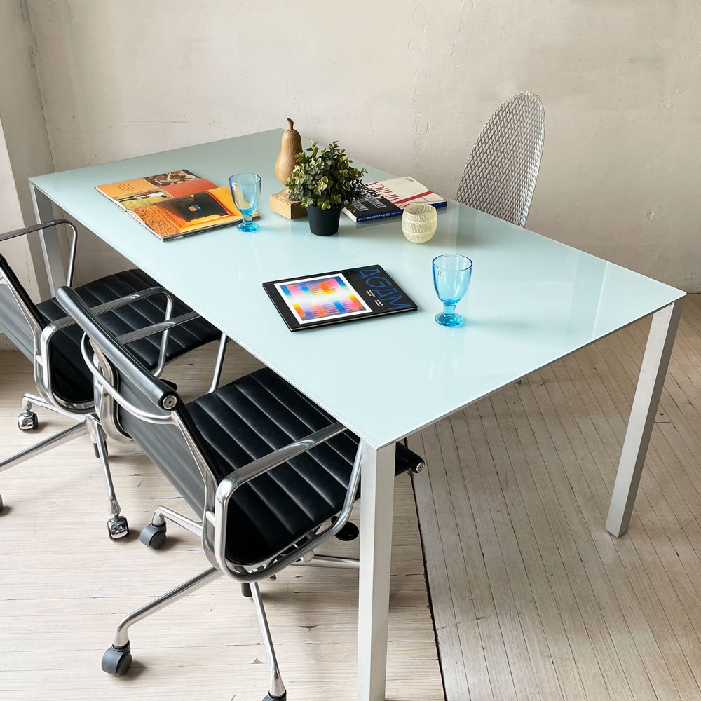 カッシーナイクスシー Cassina ixc. エアーフレーム AIR FRAME 3004 VOテーブル ダイニングテーブル W160cm ガラス天板付き 参考定価¥211,200~ ★