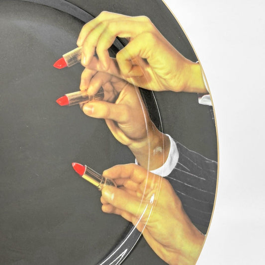 セレッティ SELETTI ポーセリンプレート リップスティック LIPSTICKS TOILETPAPER 27cm 口紅 リム皿 イタリア 箱付き プレート用フック付き ●