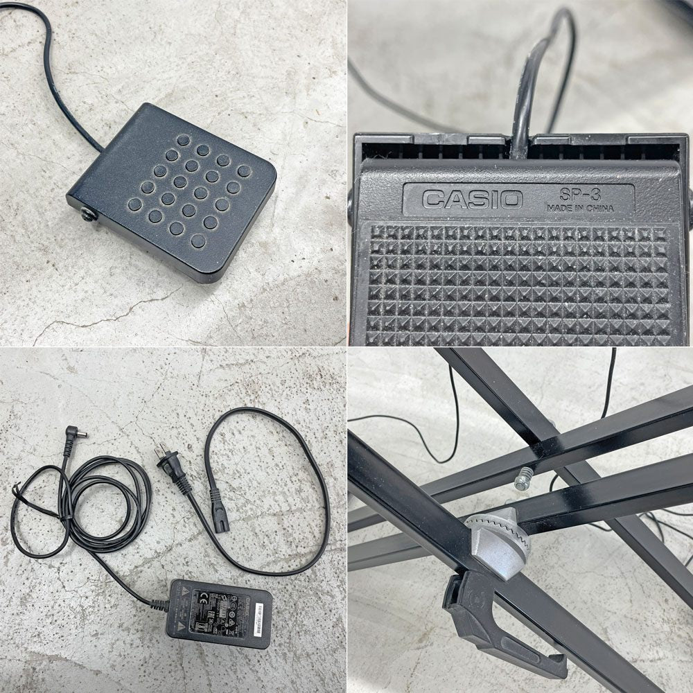 カシオ CASIO プリヴィア PRIVIA 電子ピアノ PX-160BK SP-3 サスティンペダル&DISCONスタンド付き 88鍵 ブラック 動作確認済 〓