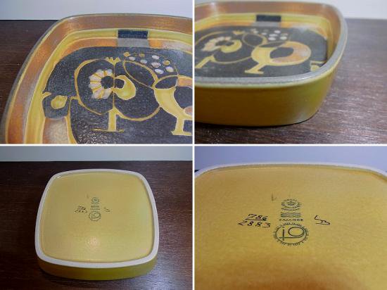 ◇ロイヤルコペンハーゲン Royal Copenhagen バッカ スクエアトレイ⑦