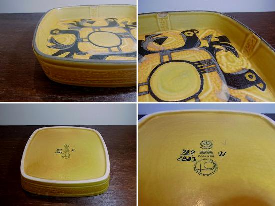 ◇ロイヤルコペンハーゲン Royal Copenhagen バッカ スクエアトレイ⑤