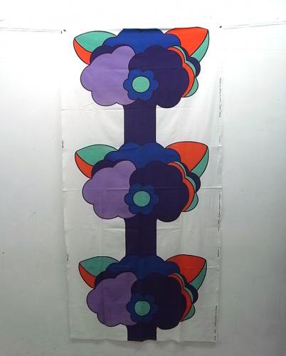 ●フィンランド Tampella/タンペラ ビンテージファブリック ”Bobo” 117x233cm タペストリー