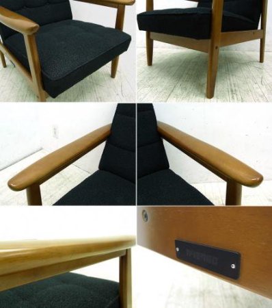 ● 限定 karimoku カリモク60 Limited ソイブラック Kチェア 1シーター