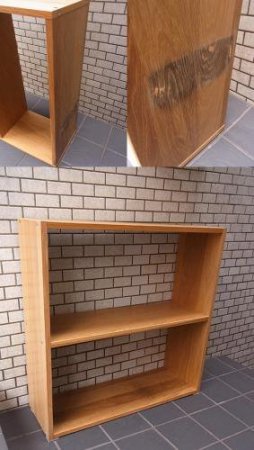 ■MUJI 無印良品 スタッキングシェルフ オーク材 ワイド 1段