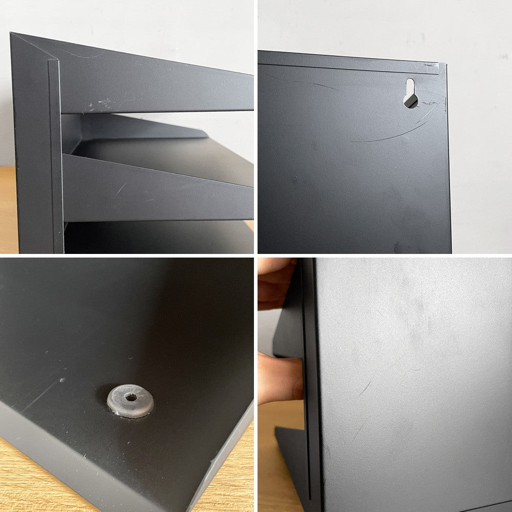 ビスレー BISLEY 3段 レターラック ブラック 書類棚 A4サイズ 横型 W38.5cm 壁掛け可 デスクアクセサリー 英国 B ■