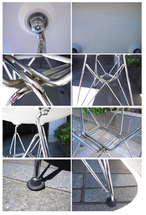 Swiss Vitra / 廃番 ヴィトラ社製 ★ C&R.Eames / イームズデザイン ★ 『 サイドシェルチェア ( エッフェルベースタイプ=DSR ) ホワイト 』