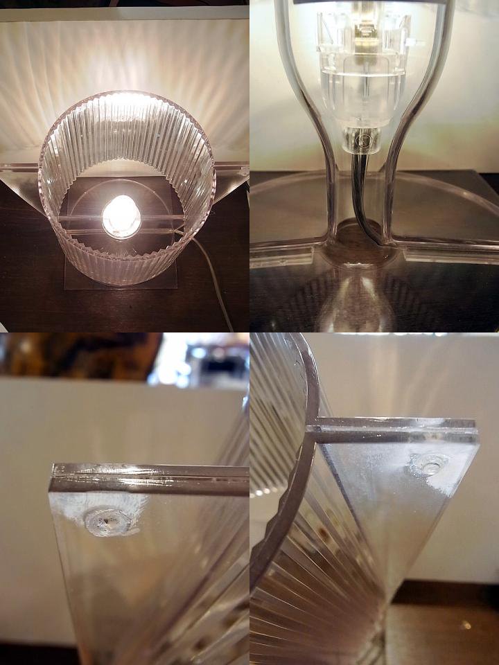 ◇ Kartell/カルテル社 TAKE テイク デザイン:フェルチョ・ラヴィアーニ テーブルランプ クリスタル