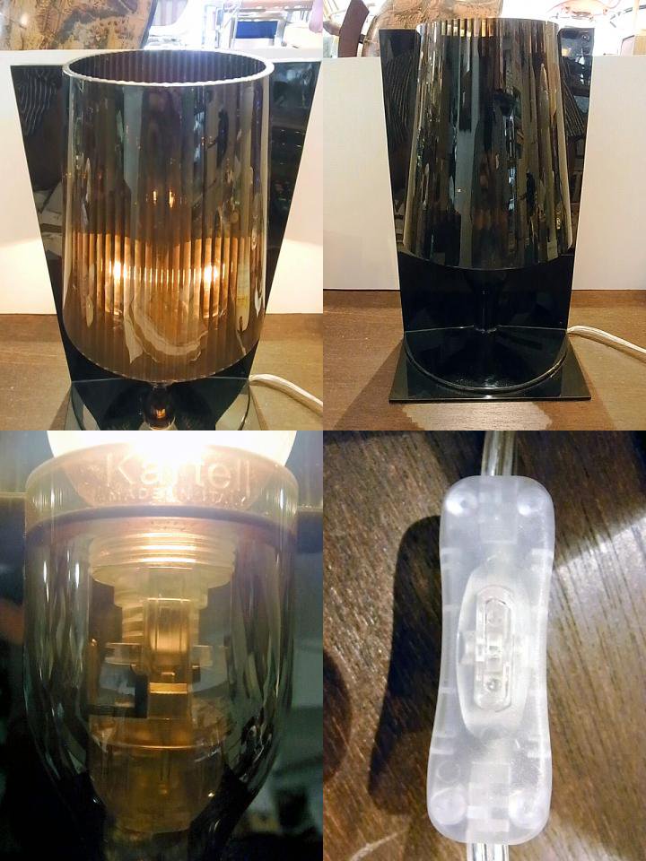 ◇ Kartell/カルテル社 TAKE テイク デザイン:フェルチョ・ラヴィアーニ テーブルランプ カラー:スモーク