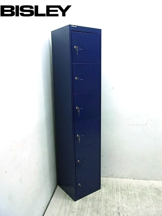 □美品 BISLEY ビスレー 6段 キャビネット ロッカー 鍵付 | 中古家具を