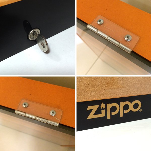 ◎経堂店 zippo ジッポー 木製 壁掛け コレクションケース 鍵付 収納