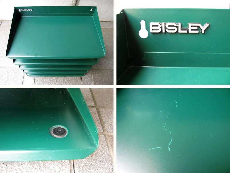 U.K BISLEY ( ビスレー ) ★ " PLUSシリーズ " ★ 『 Letter Rack / レターラック ( 廃番/5段 ) 』 Color: フォレストグリーン