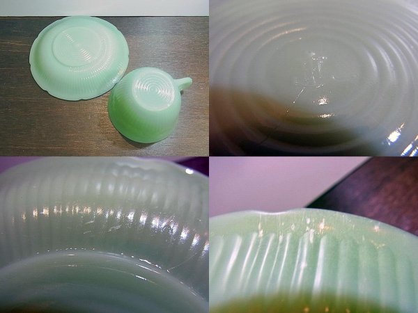 ◇ FIRE KING /ファイヤーキング ジェダイ アリス カップ&ソーサー? 1945-1949年製造 希少品
