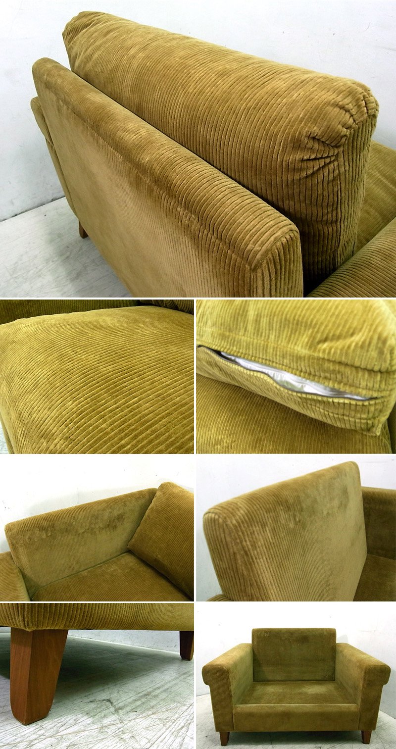 ● TRUCK FURNITURE / トラックファニチャー FKソファ 1.5シーター コーデュロイ フェザークッション