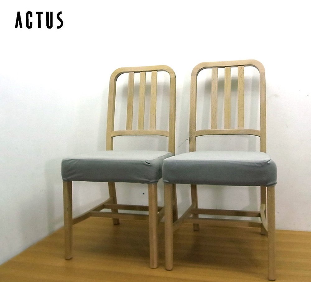 □ ①ACTUS アクタス ILMA イルマ オーク材 ダイニングチェア 2 □ ①ACTUS アクタス ILMA イルマ オーク材 ダイニングチェア 2