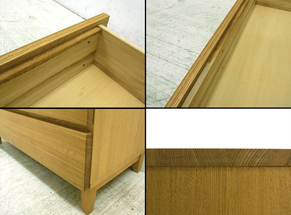 ◎経堂店 muji 無印良品 タモ材 4段チェスト 無垢天板