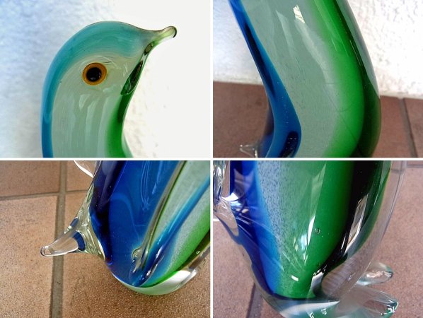 ◇ ガラス製 ペンギン フィギュリン 置き物