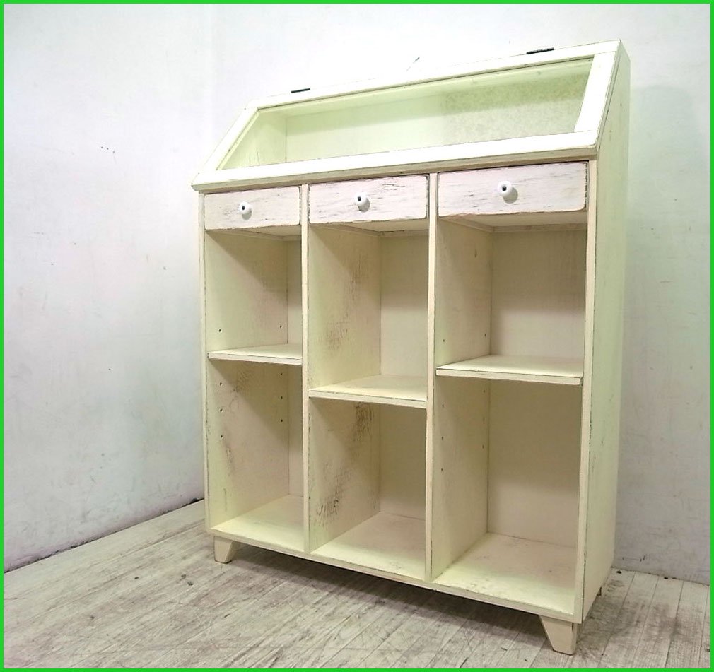 ■ KINO シャビーシック ガラスディスプレイ&Low Book Shelf ブックシェルフ