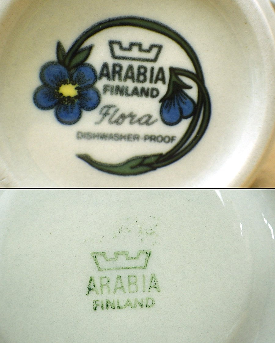 ● ARABIA アラビア ”FLORA” 希少モーニングC&S/マグ