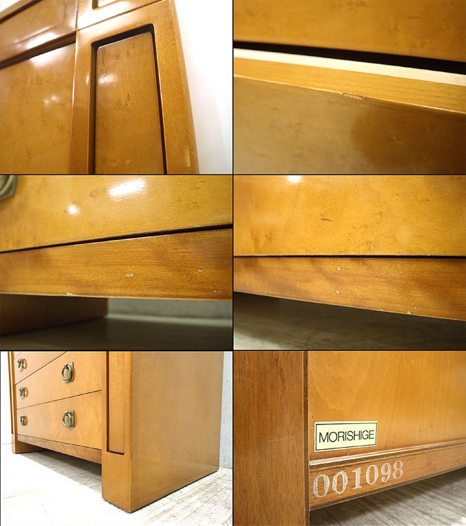 ● MORISHIGE モリシゲ 森繁 高級 バーズアイ メープル チェスト