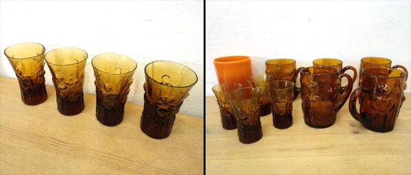 ●スウェーデン BODA Erick Hoglund/エリック・ホグラン ショットグラス アンバー