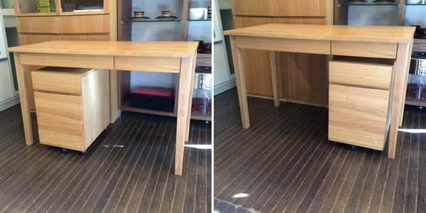 MUJI 無印良品 タモ材 パーソナルデスク 幅110cm ◎
