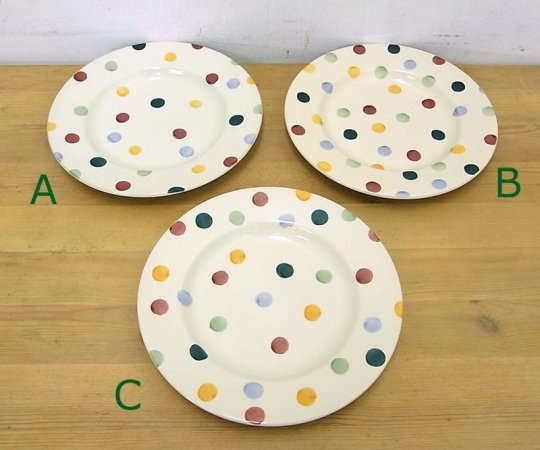 Emma Bridgewater / エマ・ブリッジウォーター ポルカドット 22cmプレート ABC ●