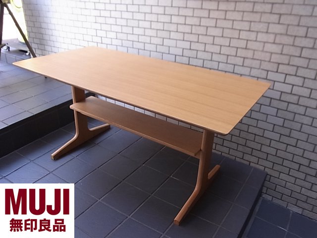 MUJI 無印良品 オーク材 リビング ダイニング テーブル 2人掛け ■